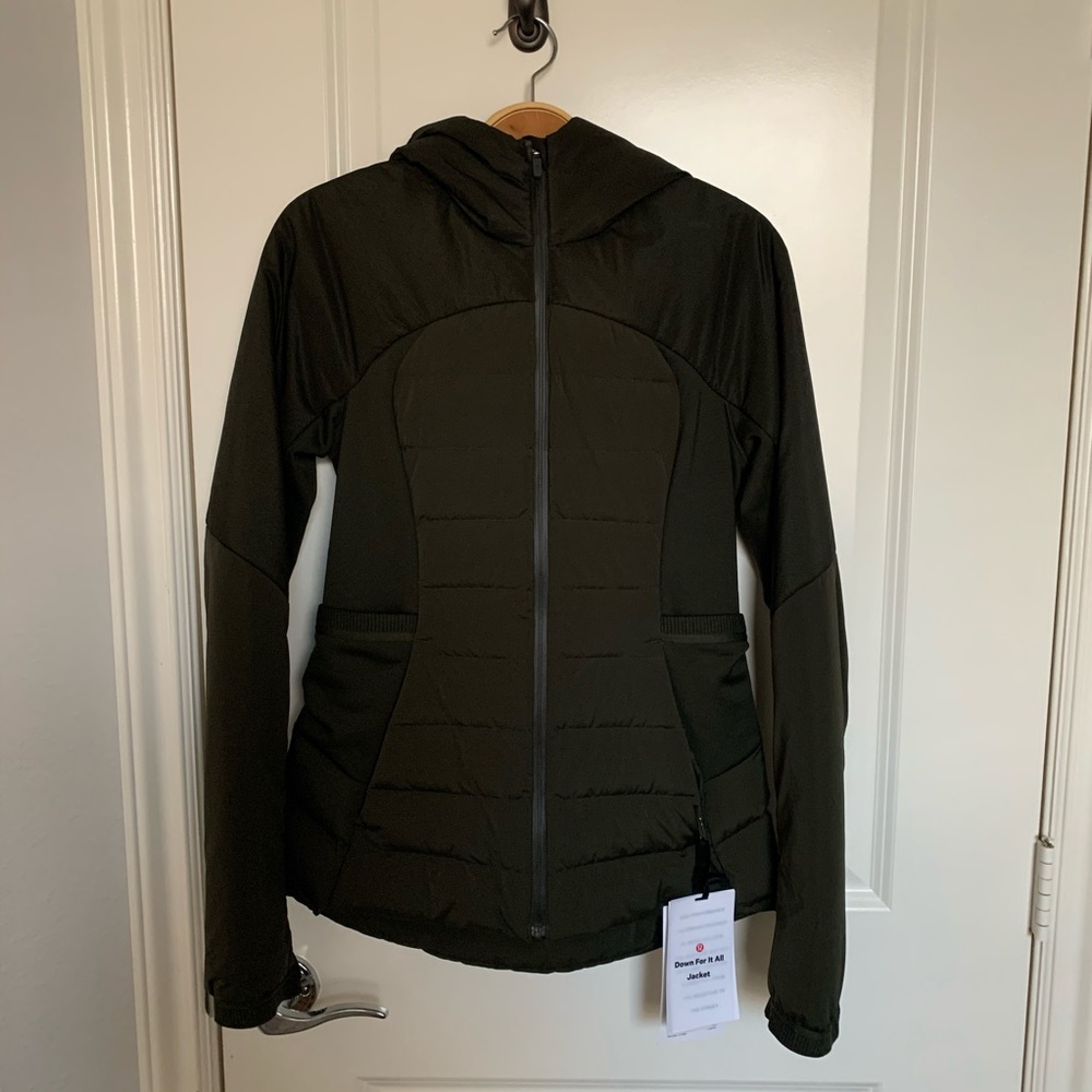 Down For It All Hooded Down Jacket in Olive Green